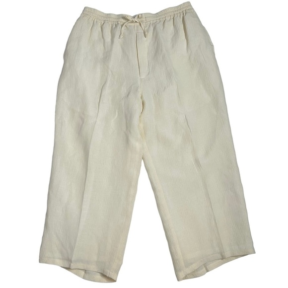 Genelli Men’s Crepe Ivory Below The Knee Casual Shorts - Picture 1 of 15